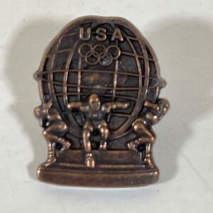 USA Olympics Pin Lapel‎ Weightlifting Team Sports Brooch Patriotic